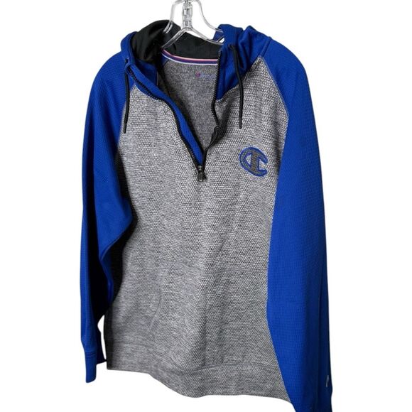 Champion Stadium Fleece Quarter Zip Hoodie, Clear Gloss C Logo large - Picture 4 of 12